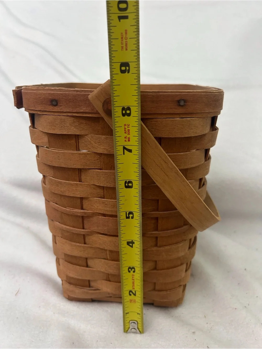 Longaberger 1987 Tall Square Basket with Handle